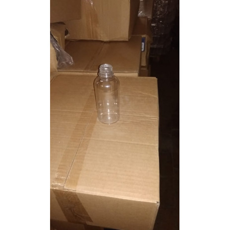 Бутылка пластиковая 0,150 л прозрачный + пробка (200 шт/упак), Апельсин