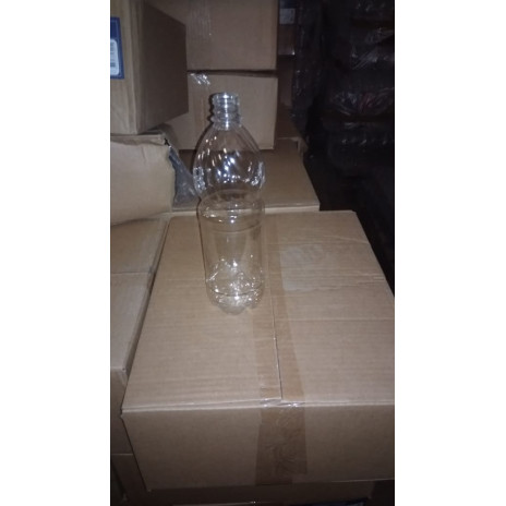 Бутылка пластиковая 1л МILK прозрачный + пробка (50 шт/упак), Апельсин