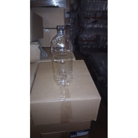 Бутылка пластиковая 2л прозрачный + пробка (45 шт/упак), Апельсин