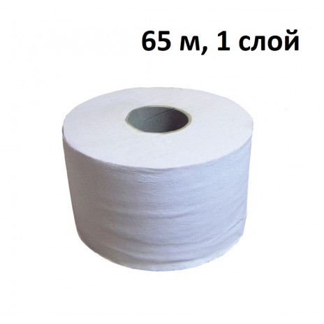 Туалетная бумага в рулонах LIME 1-слой, 65 м, светло-серая, арт. 10.65 (24 шт/упак), Lime