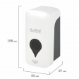 Дозатор для мыла-пены ULTRA LAIMA PROFESSIONAL, НАЛИВНОЙ, 0,5 л, белый, ABS-пластик, 606830