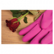 Перчатки резиновые, х/б напыление, рифленые пальцы, размер L, Роза, 75 г, ПРОЧНЫЕ, YORK, 92370