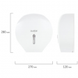 Диспенсер для туалетной бумаги LAIMA PROFESSIONAL ECONOMY (Система T2), малый, белый, ABS-пластик, 606682, ЛАЙМА