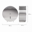 Диспенсер для туалетной бумаги LAIMA PROFESSIONAL INOX, (Система T2) малый, нержавеющая сталь, матовый, 605698, ЛАЙМА