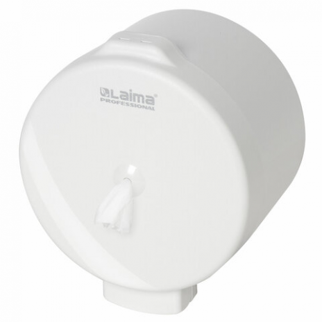 Диспенсер для туалетной бумаги LAIMA PROFESSIONAL ORIGINAL (Система T8), белый, ABS-пластик, 605769, ЛАЙМА