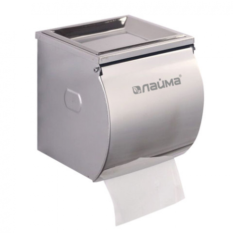 Диспенсер для туалетной бумаги в стандартных рулонах, нержавеющая сталь, зеркальный, ЛАЙМА, 605047, ЛАЙМА
