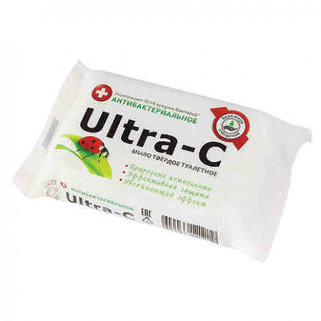 Мыло туалетное антибактериальное 200 г Ultra-C (ЭФКО), 80594, ULTRA-C