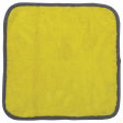 Салфетка универсальная двусторонняя, плотная микрофибра (плюш), 35х35 см, желтая/серая, ЛАЙМА, 604686, ЛАЙМА