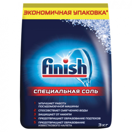 Соль от накипи для посудомоечных машин 3 кг FINISH, 3072341, FINISH