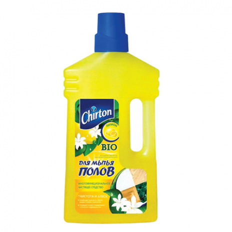Средство для мытья пола 1 л, CHIRTON (Чиртон), не содержит фосфатов, 'Лимон', YGIR-675, CHIRTON
