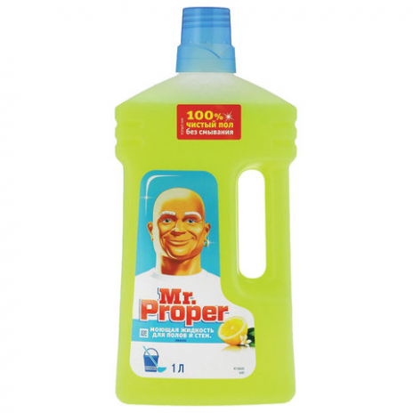 Средство для мытья пола и стен 1 л, MR. PROPER (Мистер Пропер) 'Лимон', 1008196, MR. PROPER