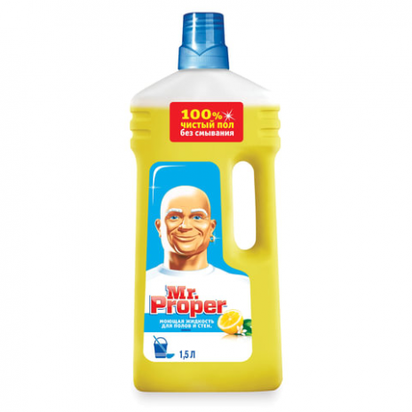 Средство для мытья пола и стен 1,5 л, MR.PROPER (Мистер Пропер) 'Лимон', MR. PROPER