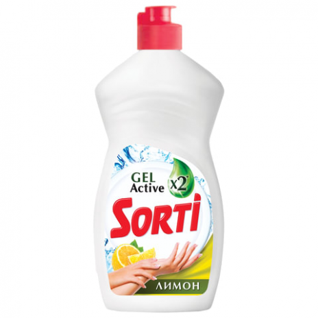 Средство для мытья посуды 450 мл, SORTI (Сорти) 'Лимон', 1098-3, SORTI