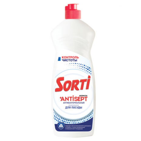 Средство для мытья посуды антибактериальное 900 г SORTI 'Контроль чистоты', 1179-3, SORTI