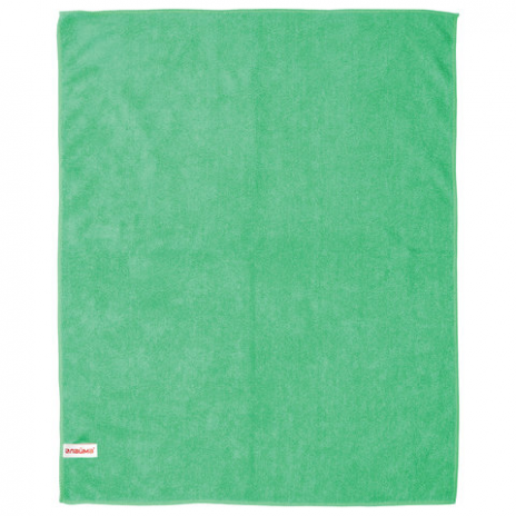 Тряпка для мытья пола из микрофибры, СУПЕР ПЛОТНАЯ, 50х60 см, зеленая, ЛАЙМА, 601251, ЛАЙМА