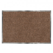 Коврик входной ворсовый влаго-грязезащитный ЛАЙМА/ЛЮБАША, 90х120 см, ребристый, толщина 7 мм, коричневый, 602873