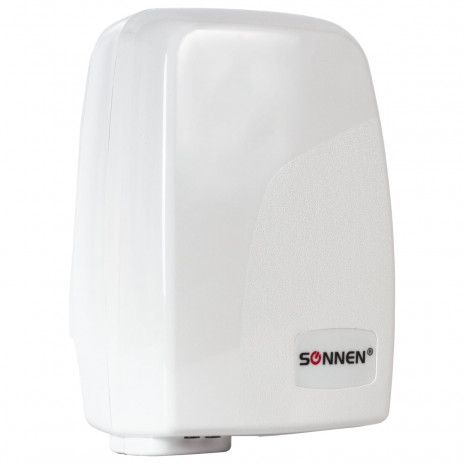 Сушилка для рук SONNEN HD-120, 1000 Вт, пластиковый корпус, белая, 604190, SONNEN