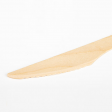 Нож одноразовый деревянный 160 мм, КОМПЛЕКТ 100 шт., БЕЛЫЙ АИСТ, 607575, 59