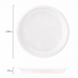 Одноразовые тарелки плоские, КОМПЛЕКТ 100 шт., пластик, d=220 мм, 'СТАНДАРТ', белые, ПП, холодное/горячее, LAIMA, 602649