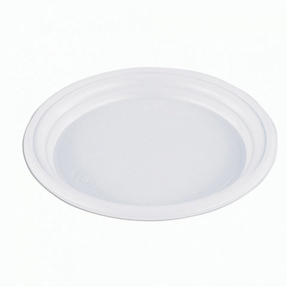 Одноразовые тарелки плоские, КОМПЛЕКТ 100 шт, пластиковые, d=165 мм .
