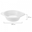 Одноразовые тарелки суповые, КОМПЛЕКТ 100 шт., пластик, 0,5 л, 'БЮДЖЕТ', белые, ПС, холодное/горячее, LAIMA, 600944