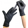 Перчатки нитриловые черные, 50 пар (100 шт.), неопудренные, прочные, размер L (большой), LAIMA, 606295