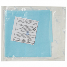 Простыня одноразовая ГЕКСА стерильная, 70х80 см, спанбонд 42 г/м2, голубая
