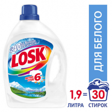 Средство для стирки жидкое автомат 1,95 л LOSK (Лоск) 'Горное озеро', гель, 2348159