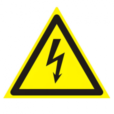 Знак предупреждающий 'Опасность поражения электрическим током', треугольник, 200х200х200 мм, 610007/W 08