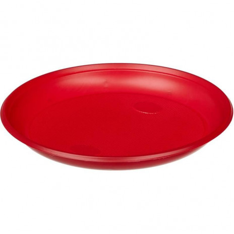 Тарелка одноразовая 205 мм красная (50 шт/уп), Апельсин