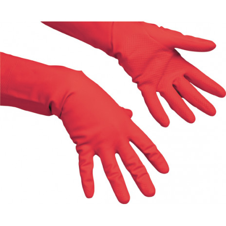 Перчатки латексные Vileda Многоцелевые, S, красные, 1 пара, арт. 100749, Vileda Professional