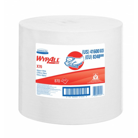 Протирочный материал в рулонах WypAll X70 белый (1 рулон 870 листов), арт. 8348, Kimberly-Clark