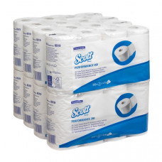 Туалетная бумага Scott в стандартных рулонах, 350 листов 9,5 х 12,8 см, 2 слоя (8 шт/упак), арт. 8519
