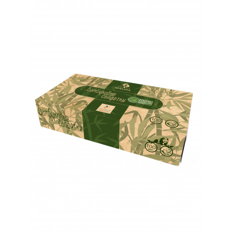 Салфетки бумажные бамбуковые non-stop "Бамбук", 100 лист/уп,(40 уп/кор), арт. 300044, Афалина