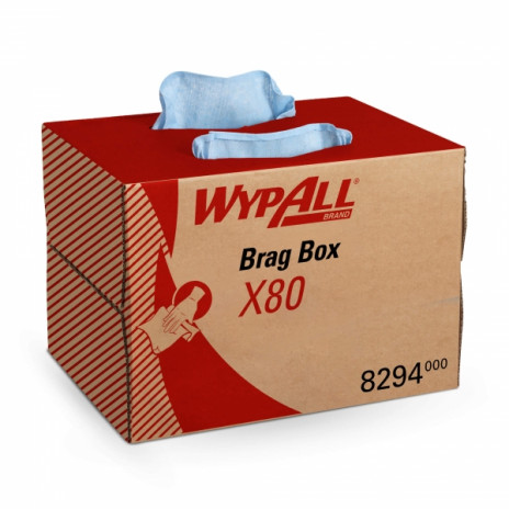 Протирочный материал в коробке WypAll X80 голубой (1 коробка 160 листов), арт.8294, Kimberly-Clark